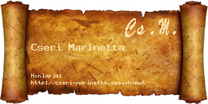 Cseri Marinetta névjegykártya